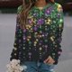 thumbnail image 3 of Gibobby Sudaderas con cremallera Sudadera con capucha sin capucha y cuello redondo informal Carnival para mujer (Negro, L), 3 of 4