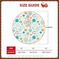 thumbnail image 2 of Lukts Gold Stars Blue Dots Pattern Print Color Life Christmas Tree Skirt, Winter Holiday Tree Mat Decoration ,Can be Used as A Shawl-48", 2 of 6