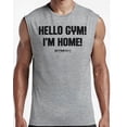 thumbnail image 2 of Gymish Hello Gym I’m Home Workout Muscle Tank Top for Men – Motivational Gym Tank, Athletic Fitness Wear, Heather Grey, Large, 2 of 5