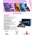 thumbnail image 3 of 2PM SPORTS Cytia Light-up Wheels, Adjustable Illuminating (3Y-6Y US) Inline Skates, Purple, Large, 3 of 7