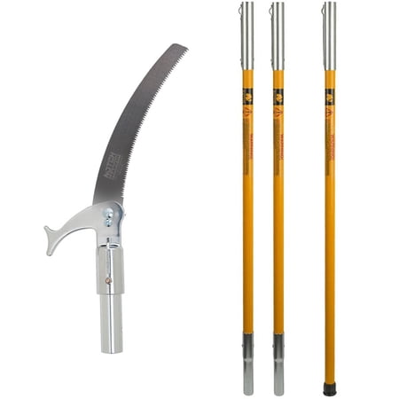 UPC: 0852399007753 | Notch 18’ Pole Saw Set with 15” Blade – Yellow (40207)