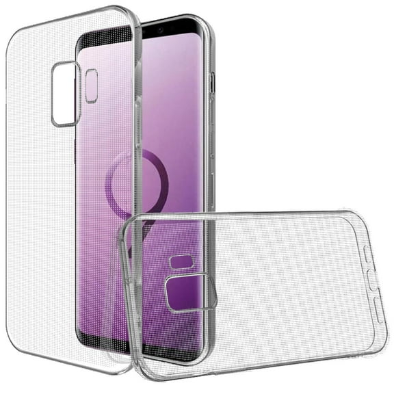 Phone Case for Samsung Galaxy S9 Hybrid Transparent TPU Rubber Silicone Simple Basic Minimalistic Gel Shockproof Protective Slim Cover for Galaxy S9 - Clear