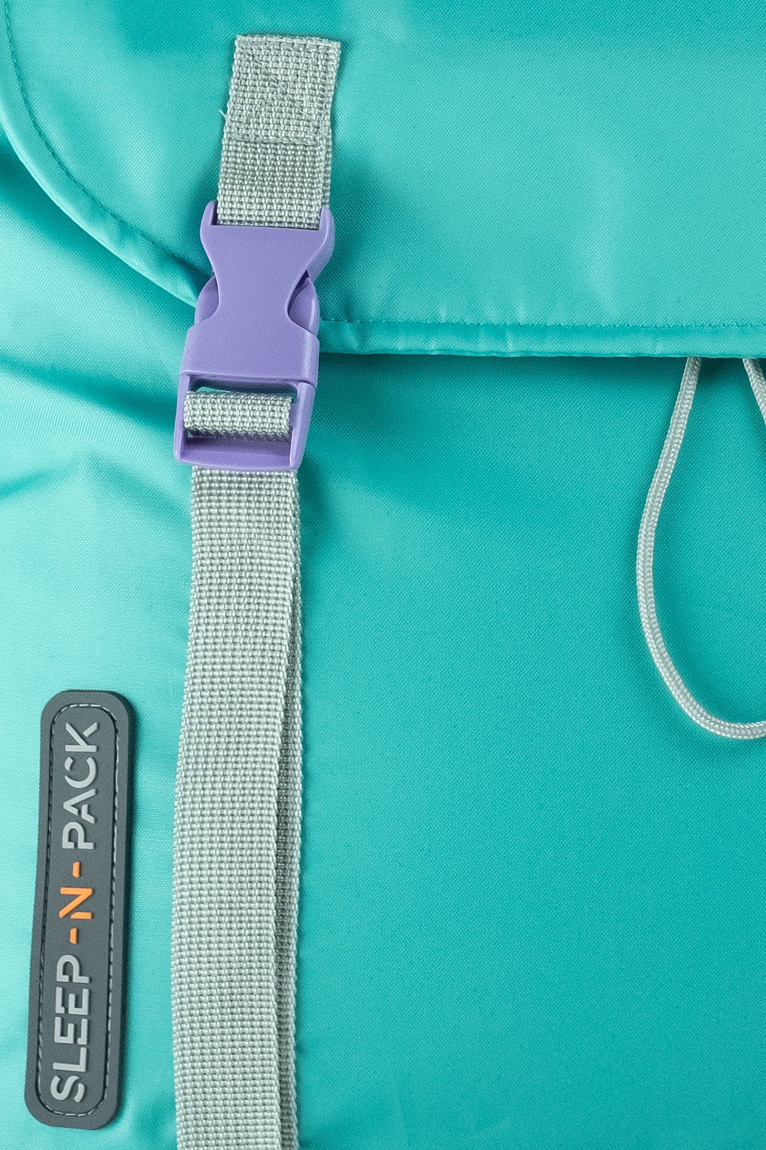 Mimish Sleep-N-Pack, 37F Kid's Sleeping Bag & Backpack, Teal/Light Teal