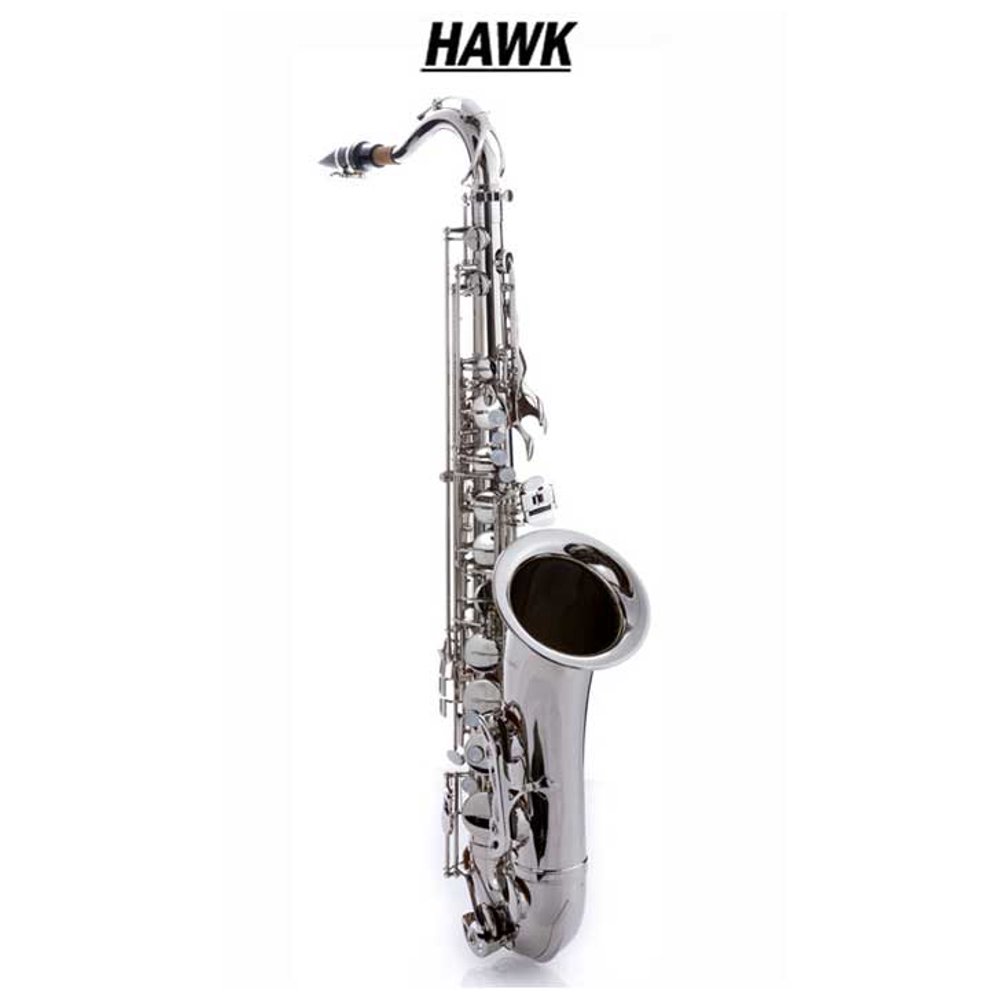 Hawk Tenor Saxophone Nickel Finish with Case, Mouthpiece and Reed