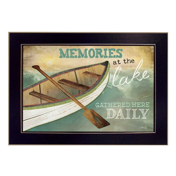 TrendyDecor4U Memories At The Lake By Marla Rae Printed Wall Art MA1005-712