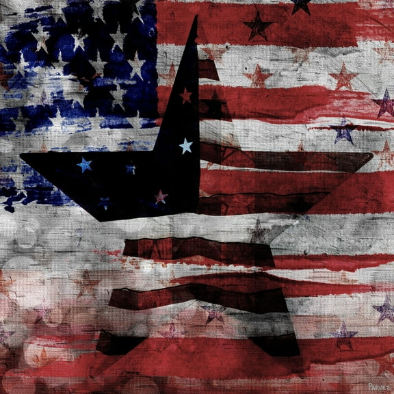 Parvez Taj "Patriotic Emblem" Print on Canvas