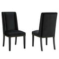 thumbnail image 2 of Modway Baron Performance Velvet Dining Chairs - Set of 2 in Black, 2 of 9