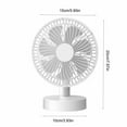 thumbnail image 3 of Fnochy Portable USB Rechargeable Small Fan with Auto Oscillation, Powerful Desk Fan for Home Office Travel, Multiple Charging Options & Removable Face Design, 3 of 7