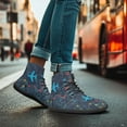 thumbnail image 2 of Wismoutput Airplane Printed High-top Barefoot Shoes Comfortable Lace-Up Casual Shoes for Men and Boys Minimalist Zero Drop Shoes, 2 of 7