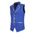 thumbnail image 6 of LEKWK Mens Victorian Vest Vintage Prince Costume Renaissance Gothic Gold Trim Chain Waistcoat Costume Cosplay Halloween Themed Party Fancy Dress, 6 of 9