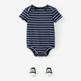 thumbnail image 3 of PatPat Baby Boy Clothes 3-Pack Baby Rompers Dinosaur Solid Color Short Sleeve Cotton Romper, 中性宝宝0-3月, 3 of 8