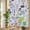 Deep purple, variant on Rainbow Window Privacy Film, Purple Spring Floral Static Cling Window Film PVC, Vintage Botanical Colorful Elegant No Glue UV Blocking Glass Covering, Removable Stained Glass Sticker 17.7''x39.3''
