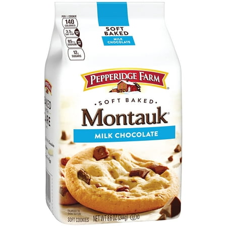 Pepperidge Farm Montauk Soft Baked Milk Chocolate Cookies, 8.6 Ounce Bag, 20 Count