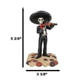 thumbnail image 2 of Day Of The Dead Wedding Band Mariachi Violin Player Skeleton Statue 5.25"H, 2 of 10