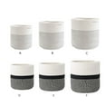 thumbnail image 3 of BrowQuartz Cotton Storage Basket Handmade Braided Wide Mouth Replacement Household Plant Toys Toiletries Container Organizer Type 1 30cm, 3 of 6