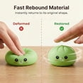 thumbnail image 3 of CQHVKQ 4" Dumpling Squishy Mystery Box, Rainbow Mystery Dumpling Squishy with Blowing Bubbles, Dumpling Stress Squeeze Ball with Steamer Box, Stress Relief Squishy Dumpling Toys for Kids, Green, 3 of 9
