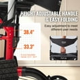 thumbnail image 4 of VEVOR Déambulateur 2 en 1 et Fauteuil de Transport pour Aînés, Déambulateur Roulant Pliant Fauteuil Roulant Combo et Repose-Pieds, Déambulateur Léger avec Poignée Ajustable, Roues Tout-Terrain, 300 Lb, Rouge, 4 of 9