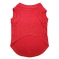 thumbnail image 2 of Petitebelle Plain Cotton Puppy Dog Shirt (Red, X-Small), 2 of 3