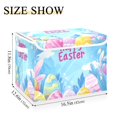 thumbnail image 3 of Easter Colorful Eggs and Leaves Foldable Storage Bin with Lid and Handle Collapsible Storage Box 16.5 x 12.6 x 11.8 inches, 3 of 7