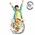 thumbnail image 3 of Cartoon Storage Toy Bag Chair, Pattern of Retro Air Planes Flying in the Sky Clouds Imagination Boys Theme, Stuffed Animal Organizer Washable Bag, Large Size, Multicolor, by Ambesonne, 3 of 3