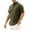 Army Green, variant on Patlollav Mens Summer Shirts Cotton Linen Solid Color Casual Short Sleeve Shirt