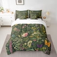 thumbnail image 2 of Manfei Flying Gradient Butterflies 7 Pieces Bedding Comforter Set for Girls Female Teens,Chic Flowers Full Bedding Set Lightweight,Spring Graden Fitted Sheet Flat Sheet,Luxury Bedroom Decor, 2 of 8