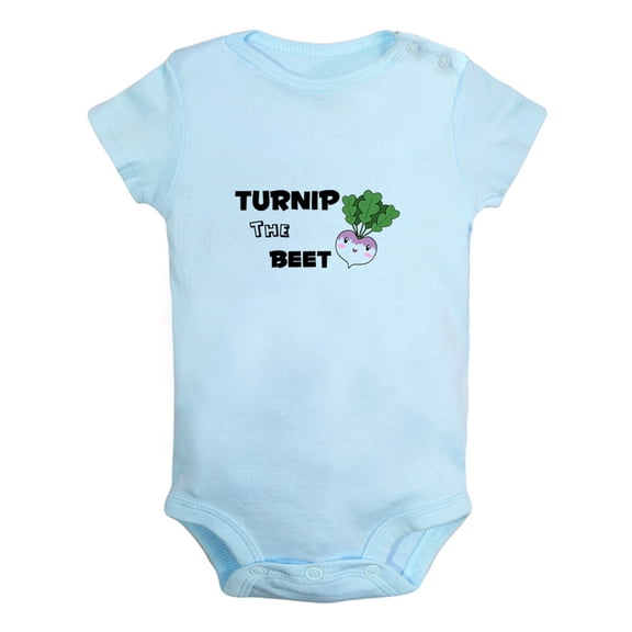iDzn Turnip The Beet Funny Rompers For Babies, Newborn Baby Unisex Bodysuits, Infant Jumpsuits, Toddler 0-24 Months Kids One-Piece Oufits