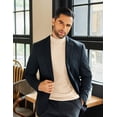 thumbnail image 4 of COOFANDY Mens Mock Neck Shirts 2 Pack Fleece Long Sleeve Basic Turtle Neck Shirt, 4 of 6