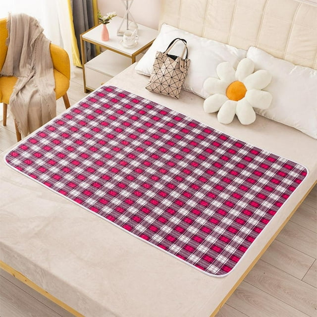 Feltree Waterproof Reusable Bed Pad for Incontinence, Extra Large 59x39 Inch Washable Underpad with Non-Slip Bottom, Absorbent & Breathable Cotton for Seniors, Postpartum, Mattress Protector