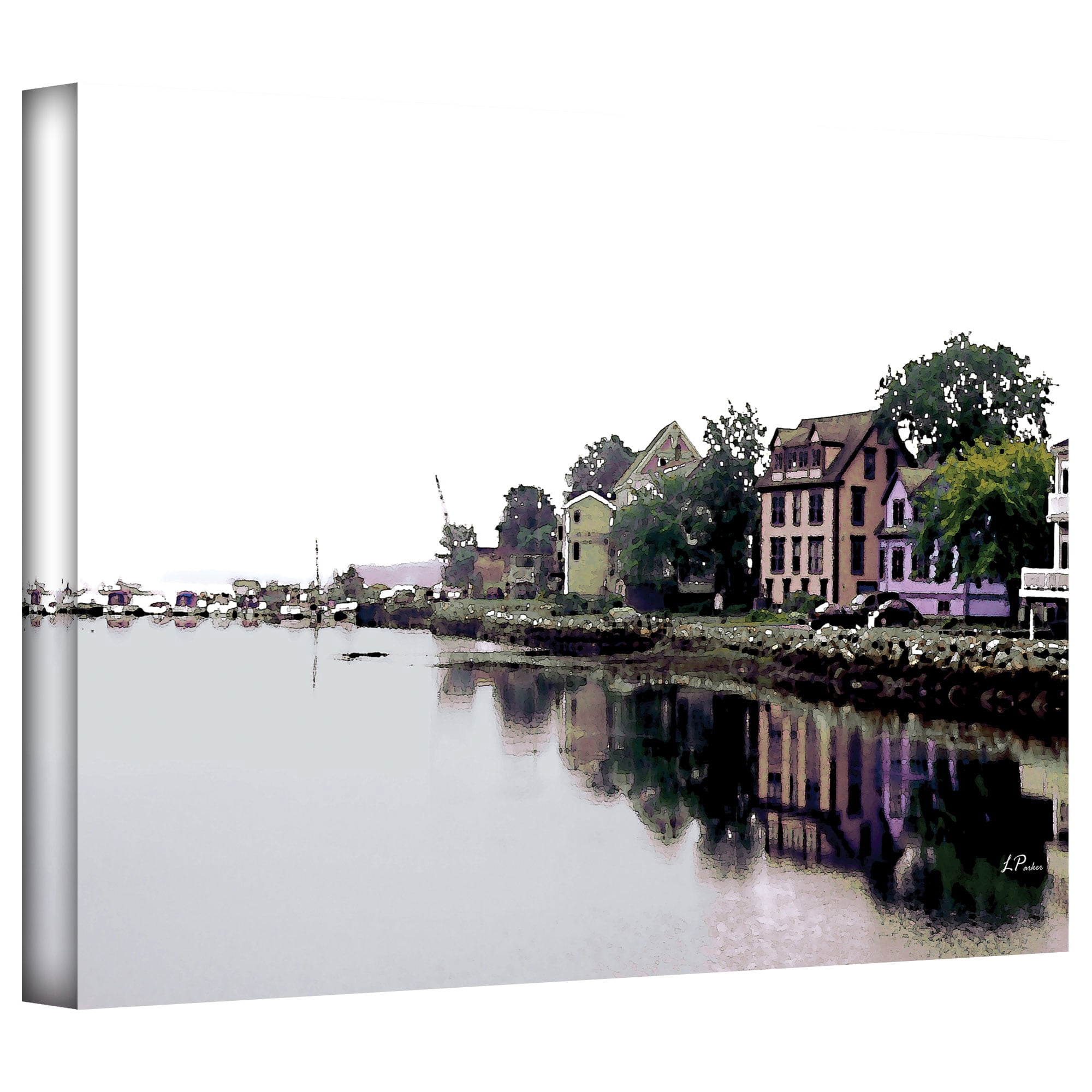 Linda Parker "Fishing Village, Nova Scotia" Gallery-Wrapped Canvas