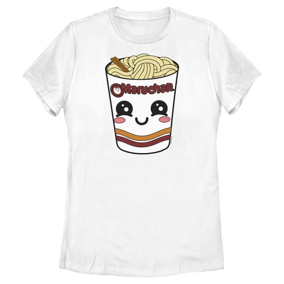 Women's Maruchan Smiling Instant Lunch  Graphic Tee White Medium
