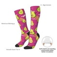 thumbnail image 4 of Fotbe Pink Green Avocado Calcetas Divertidas Estampadas para Hombre y Mujer, Calcetas de Algodón hasta la Rodilla para Caminar, Correr, Enfermería y Embarazo, 4 of 6