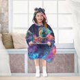 thumbnail image 7 of FORMRS Wearable Blanket Hoodie with Sleeves for Kids Cozy Flannel Sweatshirt, Space Astronaut, 7 of 7