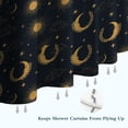 thumbnail image 6 of Dark Blue Sun Moon Wreath Pattern Shower Curtain 72"x72" ,Bathroom Decorative Shower Curtains Set with 12 Hooks,Modern Waterproof Washable Shower Curtain, 6 of 6