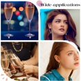 thumbnail image 6 of 1 Box 36Pcs Wine Glass Charm Rings 18K Gold Plated Earring Beading Hoop with Heart Padlock & Key Identifier Markers Tags for Wine Cocktail Party Favors Wedding Making DIY, 6 of 7