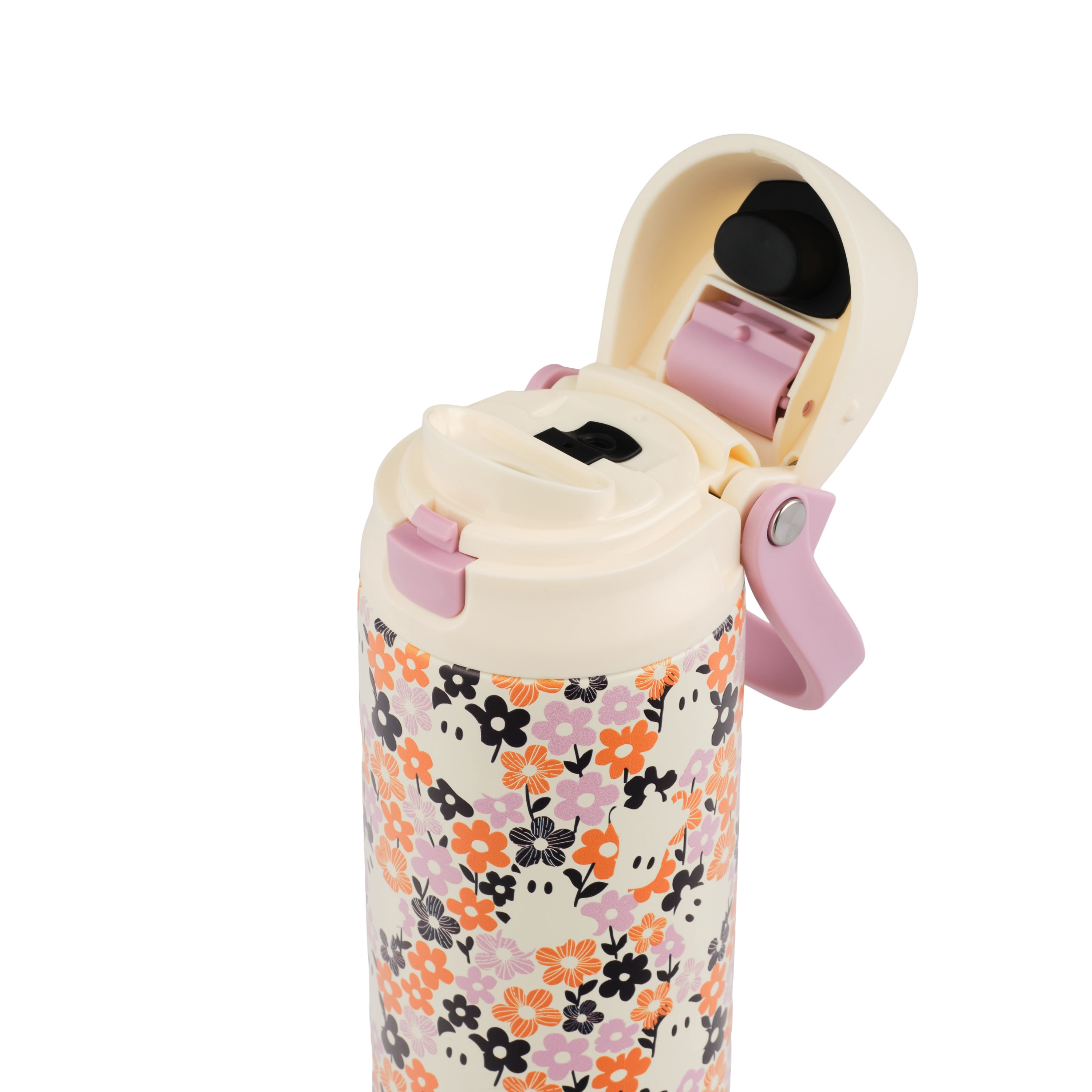 TAL 24oz Stainless Steel 2-in-1 Water Bottle with Straw and Chug Lid, Ghosts