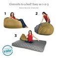 thumbnail image 3 of CordaRoy's Convertible Chenille Full Size Bean Bag Chair, Tan, 3 of 14