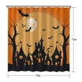 thumbnail image 4 of Shower Curtain for Bathroom Scary Night Full Moon Gothic Haunted House Castle Bathroom Curtain Waterproof Vintage Shower Curtain Hooks Included,72x72Inch, 4 of 5