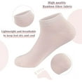 thumbnail image 2 of SERISIMPLE Kids Thin Ankle Viscose Bamboo School Socks Stretch Cuffs Athletic Sock Anti-odor 5 Pairs (Purple, Medium), 2 of 2