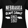 thumbnail image 4 of Inktastic Nebraska Awesome Since 1867 Women's Plus Size V-Neck T-Shirt, 4 of 5