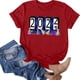 thumbnail image 5 of Blusa de mujer Navidad Impreso Casual Moda Todo-fósforo Camiseta de manga corta Tops Pompotops  hfajkhk124365, 5 of 5