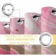 thumbnail image 6 of Pink Marble Blackout Curtains for Bedroom/Living Room, Thermal Insulated Kitchen Curtains, Golden Abstract Modern Ink Painting Grommet Darkening Window Treatment Drapes 27.5"x39"x2, 6 of 8
