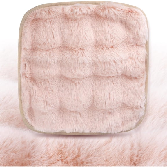 Locker Rug Pink Fluffy Carpet Small Square Mat Decorations Accessories(13.77 in)