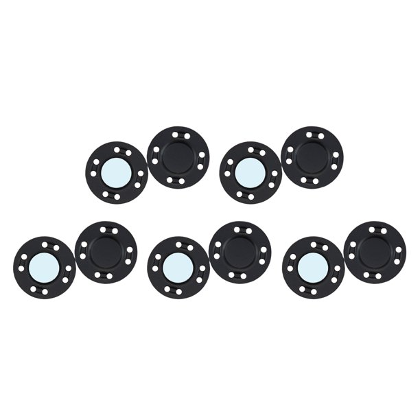 10 Pares De Botones Magnéticos Cierres Broches De Presión Cierre De Costura Negro Sunnimix Broches de botones a presión