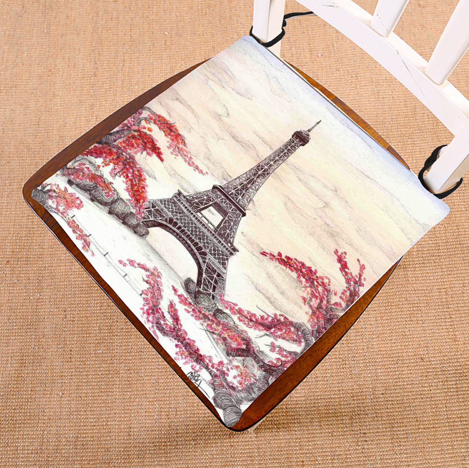 ZKGK Paris Eiffel Tower Seat Pad Seat Cushion Chair Cushion Floor