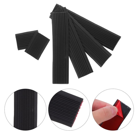 Vosarea 6Pcs Black Felt Chair Pads for Legs Non Skid Furniture Grippers for Hardwood Floors