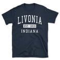 thumbnail image 1 of Livonia Indiana Classic Established Men's Cotton T-Shirt, 1 of 1