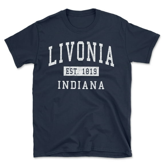 Livonia Indiana Classic Established Men's Cotton T-Shirt
