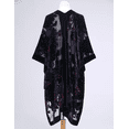 thumbnail image 6 of Women's Coverups Burnt-out Velvet Cardigan Casual Outfit Long Cover Up Velvet Kimono, 6 of 9