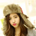 thumbnail image 4 of CSChome Lei Feng Hat Unisex Waterproof Lei Feng Hat - Fleece Lining Earflap Warm Solid Color Buckle Closure, 4 of 7